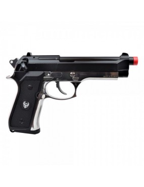HFC PISTOLA A GAS B92SF SCARRELLANTE FULL METAL BLACK - SILVER  [HG 194BS] 2