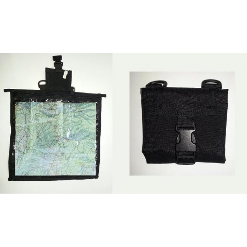 BLACK SPRING MAP POUCH POCKET  [D5-MPK B]