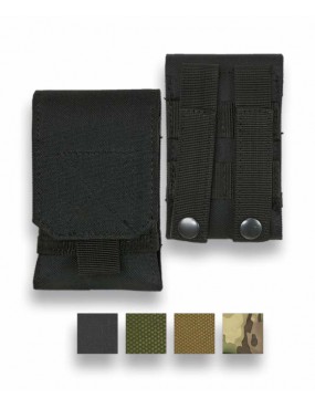 TASCA SINGOLA PORTA CARICATORE CON CHIUSURA VELCRO E ATTACCO MOLLE 600D COLORE NERO [34875-NE]