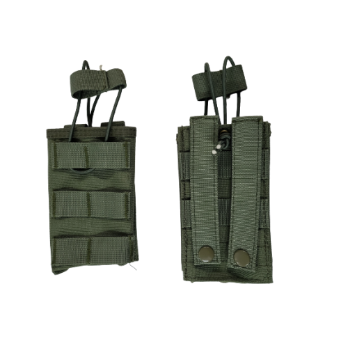 TASCA PORTA CARICATORE CON ATTACCO MOLLE COLORE VERDE 600D [34900-VE]