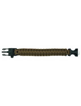 PARACORD-ARMBAND, COYOTE MIT FLINT UND PFEIFE [R09349]