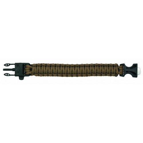 RAM BRACCIALE PARACORD COYOTE BROWN CON ACCIARINO E FISCHIETTO [R09349]