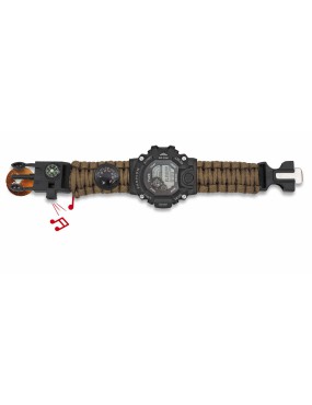 COYOTE TACTICAL DIGITAL WATCH WITH PARACORD STRAP [33889-CO]