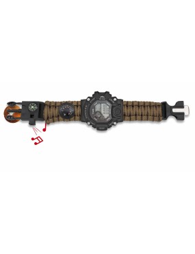 COYOTE TAKTISCHE DIGITALUHR MIT PARACORD-ARMBAND [33889-CO]