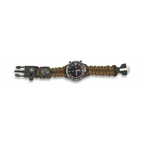 PARACORD COYOTE TACTICAL WATCH WITH SURVIVAL SET [33879-CO]