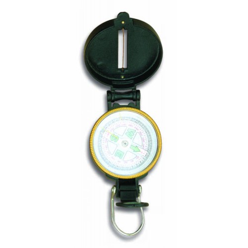 BLACK FIBER COMPASS WITH LENS [R33104]