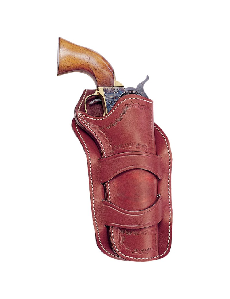 VEGA HOLSTER FONDINA WESTERN IN CUOIO INGRASSATO MARRONE [CW100M]