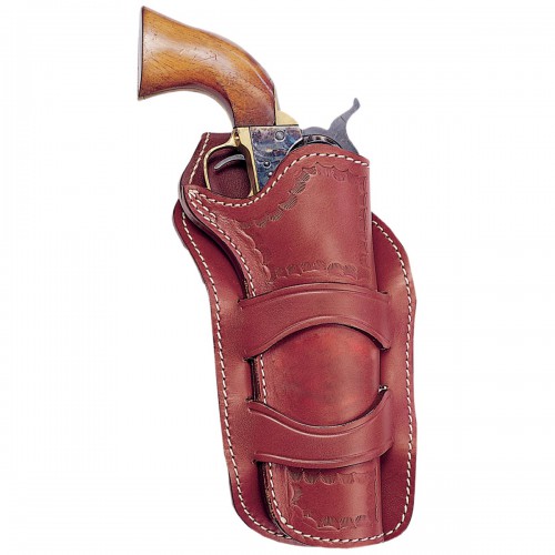 VEGA HOLSTER FONDINA WESTERN IN CUOIO INGRASSATO MARRONE [CW100M]