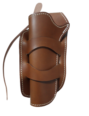 WESTERN LEFT HOLSTER IN BROWN GREASED LEATHER [CW100M-SX]
