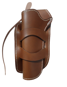 FUNDA WESTERN IZQUIERDA EN CUERO ENGRASADO MARRÓN [CW100M-SX]