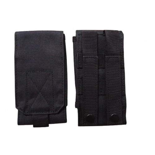 TASCA SINGOLA PORTA CARICATORE CON CHIUSURA VELCRO E ATTACCO MOLLE 600D COLORE NERO [34874-NE]