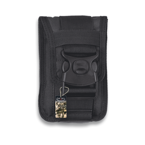 600D BLACK POCKET WITH CLOSURE BLOCK [34905-NE]