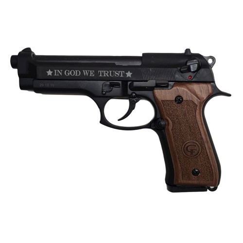 BERETTA 92 9 mm PISTOLET A BLANCS KIMAR 'IN GO WE TRUS' [420.074]