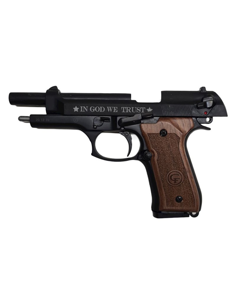 BERETTA 92 9mm PISTOLA DE fogueo KIMAR 'IN GO WE TRUS' [420.074]