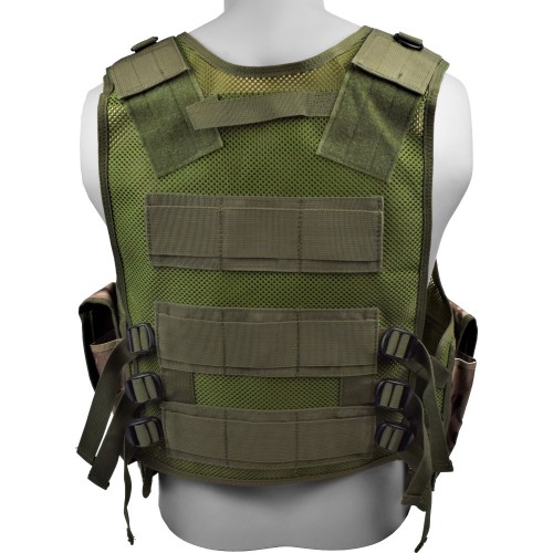 GILET TATTICO MULTICAM CON 10 TASCHE E FONDINA [06557]