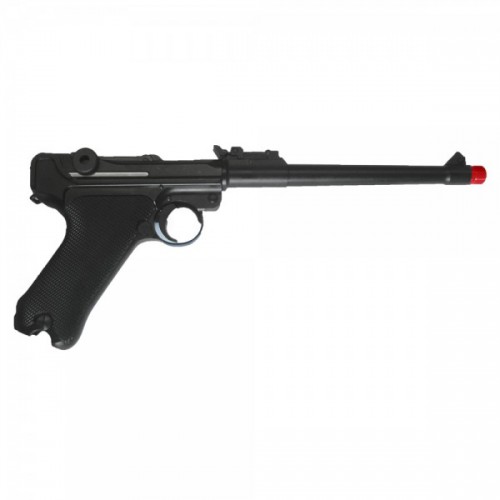 WE PISTOLA A GAS P08 NERA CANNA 8" [W-P08L]