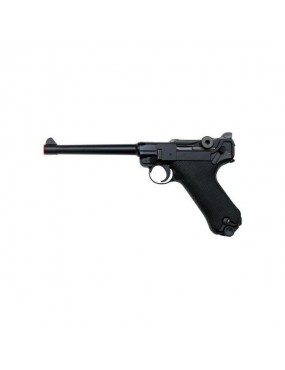 WE GAS PISTOL P08 NOIR CANON 6" [W-P08M]