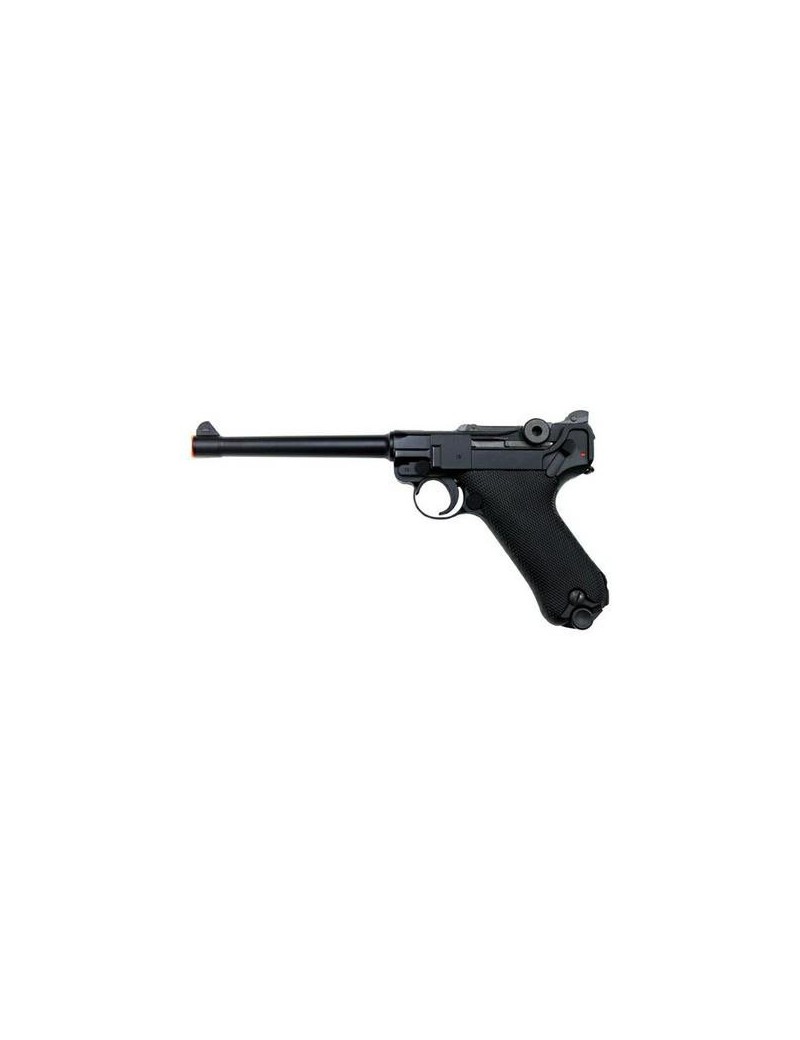 WE GAS PISTOL P08 PRETO 6" CANO [W-P08M]