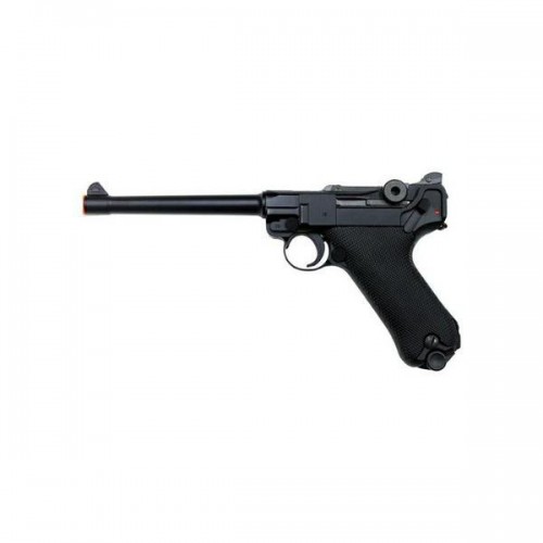 WE GAS PISTOL P08 PRETO 6" CANO [W-P08M]