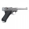 WE GASPISTOLE P08 SILBER 4" LAUF [W-P08SS]