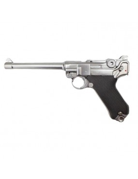 WE PISTOLA A GAS P08 SILVER CANNA 6" [W-P08MS]