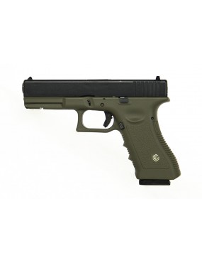 EVOLUTION E017 GREEN POLYMER BLOWBACK GAS PISTOL [EP0317-G]