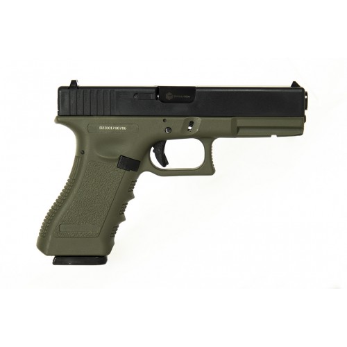 EVOLUTION E017 GREEN POLYMER BLOWBACK GAS PISTOL [EP0317-G]