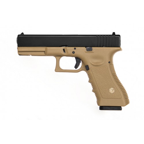 GAS PISTOL EVOLUTION E017 TAN METAL BLOWBACK [EP0217-T]