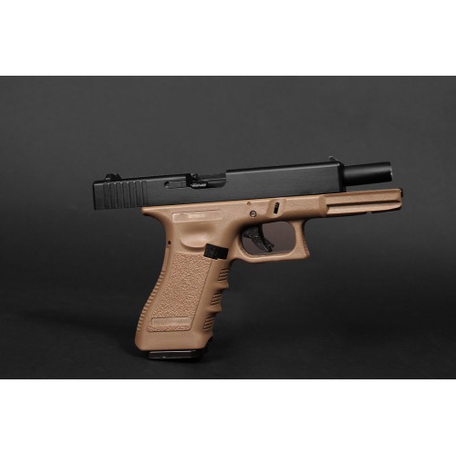 PISTOLET A GAZ EVOLUTION E017 TAN METAL BLOWBACK [EP0217-T]