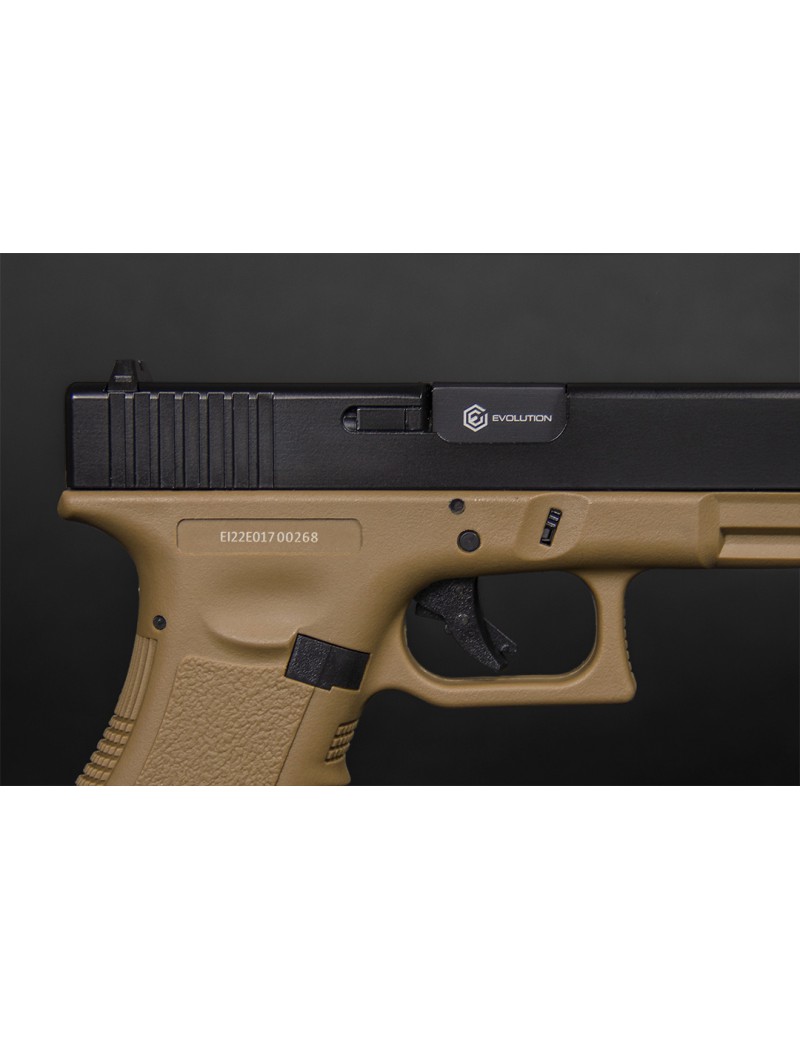 GASPISTOLE EVOLUTION E017 TAN METALL BLOWBACK [EP0217-T]