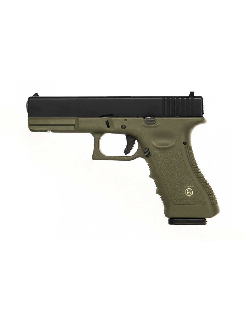 PISTOLA A GAS EVOLUTION E017 VERDE METAL SCARRELLANTE [EP0217-G]