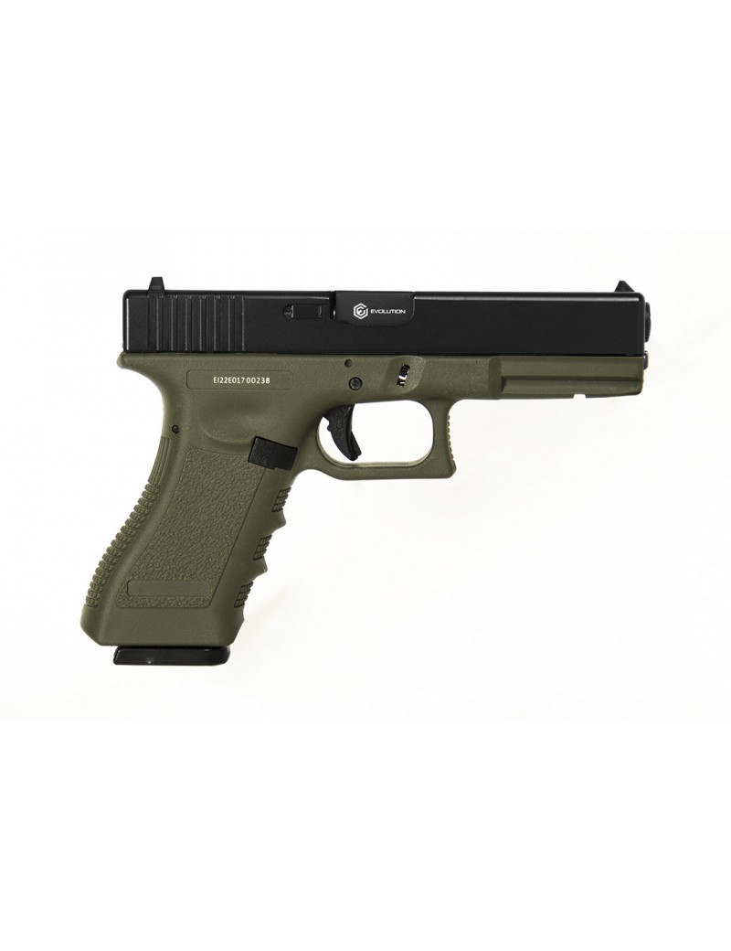 PISTOLA A GAS EVOLUTION E017 VERDE METAL SCARRELLANTE [EP0217-G]