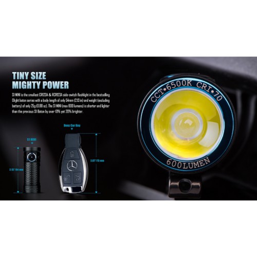 OLIGHT S1 MINI BATON LED TORCH 600 LUMEN [105002026]