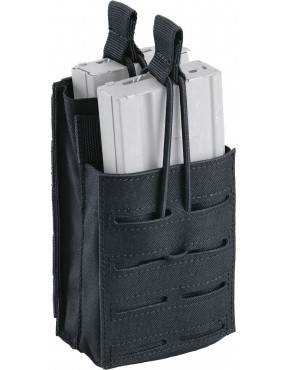 DOUBLE M4 OPEN SPLIT POUCH BLACK DEFCON 5 [D5-LAS_M4OS B]