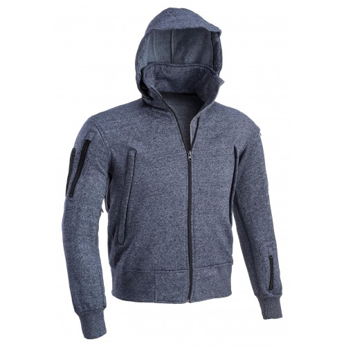 SUDADERA CON CAPUCHA DEFCON 5 BLACK MELANGE [D5-2250 BM]