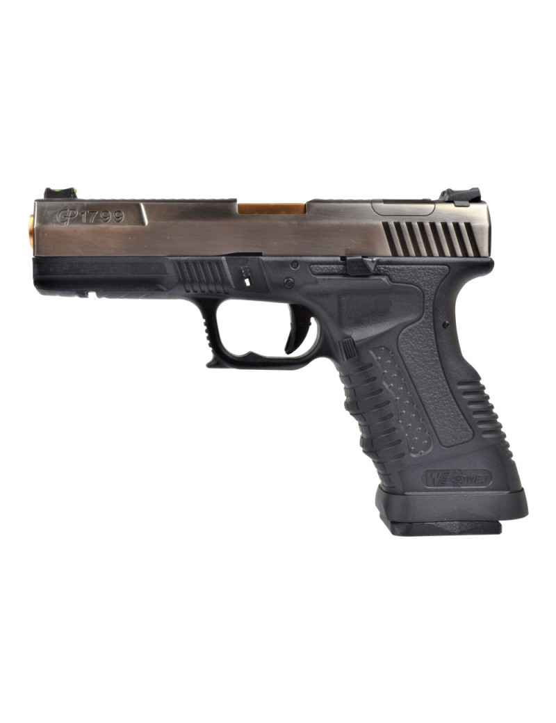 PISTOLA DE GAS WE GP1799 T3 NEGRO/PLATA/ORO [WGP-3]