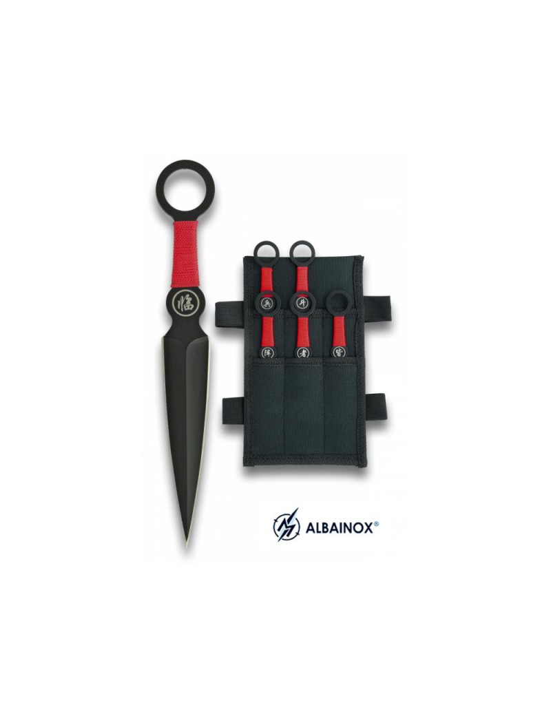 ALBAINOX SET DI 6 COLTELLI DA LANCIO LAMA FISSA [31850]