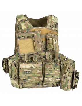 AIRSOFT TACTICAL VEST DEFCON 5 RÜSTUNGSTRÄGER MULTICAMO [D5-BAV06 MC]