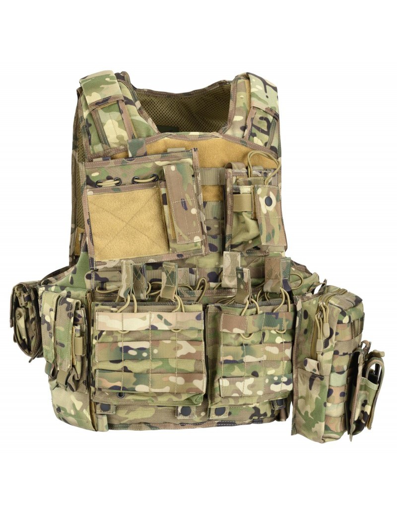 GILET TACTIQUE AIRSOFT DEFCON 5 ARMOR CARRIER MULTICAMO [D5-BAV06 MC]
