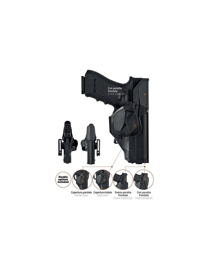 VEGA HOLSTER FONDINA IN POLIMERO STAMPATO AD INIEZIONE CAMA PER BERETTA 92/98 [CCH800N]