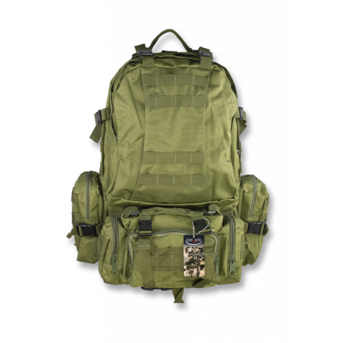 ZAINO BARBARIC VERDE DA 50L 600D CON ZAINETTO SUPPLEMENTARE INCORPORATO [34881-VE]