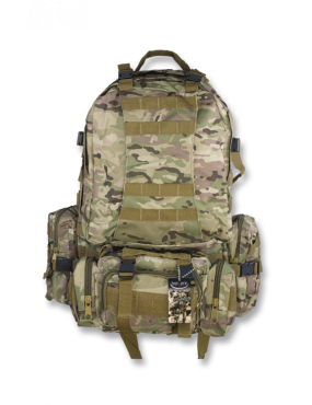 BARBARIC 50L 600D MULTICAM BACKPACK WITH BUILT-IN ADDITIONAL BACKPACK [34881-CP]