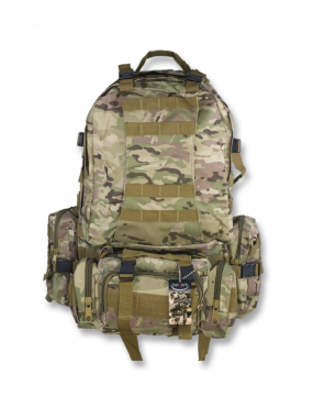 BARBARIC 50L 600D MULTICAM RUCKSACK MIT EINGEBAUTER ZUSÄTZLICHER RUCKSACK...