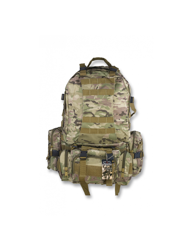 BARBARIC 50L 600D MULTICAM RUCKSACK MIT EINGEBAUTER ZUSÄTZLICHER RUCKSACK [34881-CP]