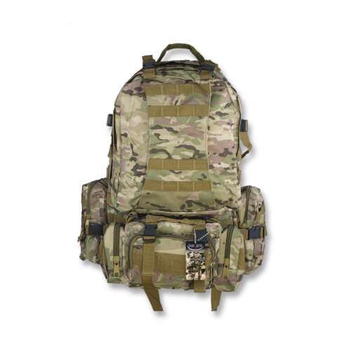 MOCHILA BARBARIC MULTICAM DE 50L 600D CON MOCHILA ADICIONAL INCORPORADA [34881-CP]
