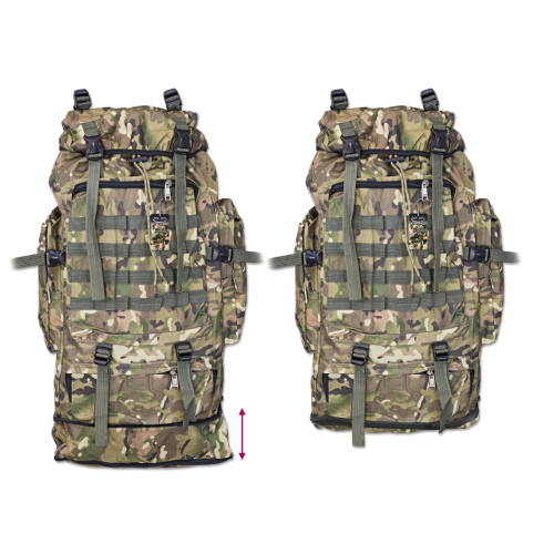 MOCHILA DE NYLON BARBARIC MULTI-CAMO 60 LITROS [34936-CP]