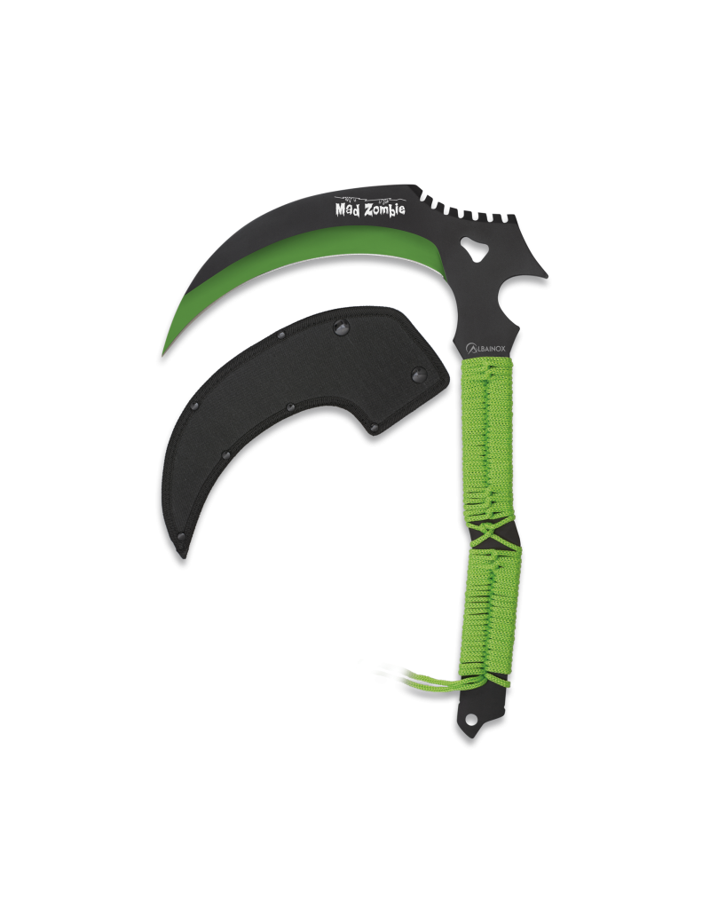 ALBAINOX MAD ZOMBIE LAMA A FALCE 20,3 CM MANICO CON PARACORD [32432]