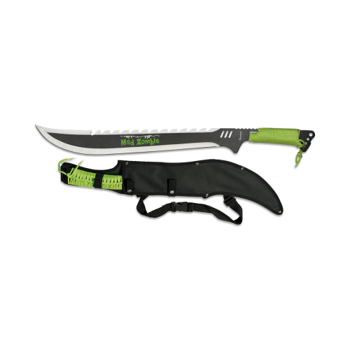 MACHETE TATTICO ALBAINOX MAD ZOMBIE MANICO IN ACCIAIO CON PARACORD, LAMA 48 CM [32270]