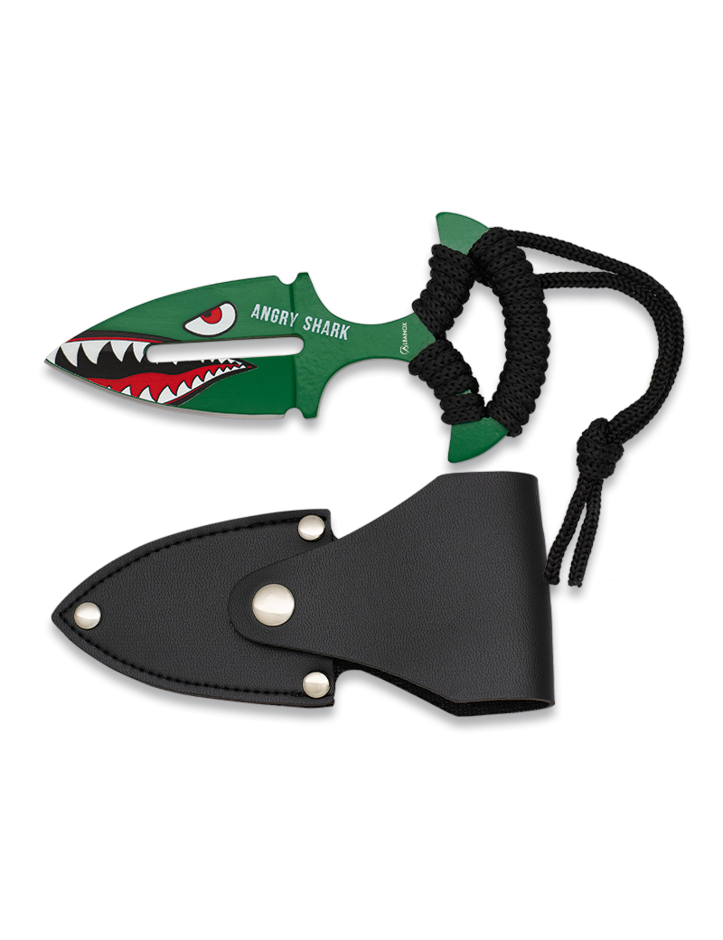 SKINNER ANGRY SHARK KNIFE WITH SHEATH, BLADE 6.2 cm ALBAINOX [32524]