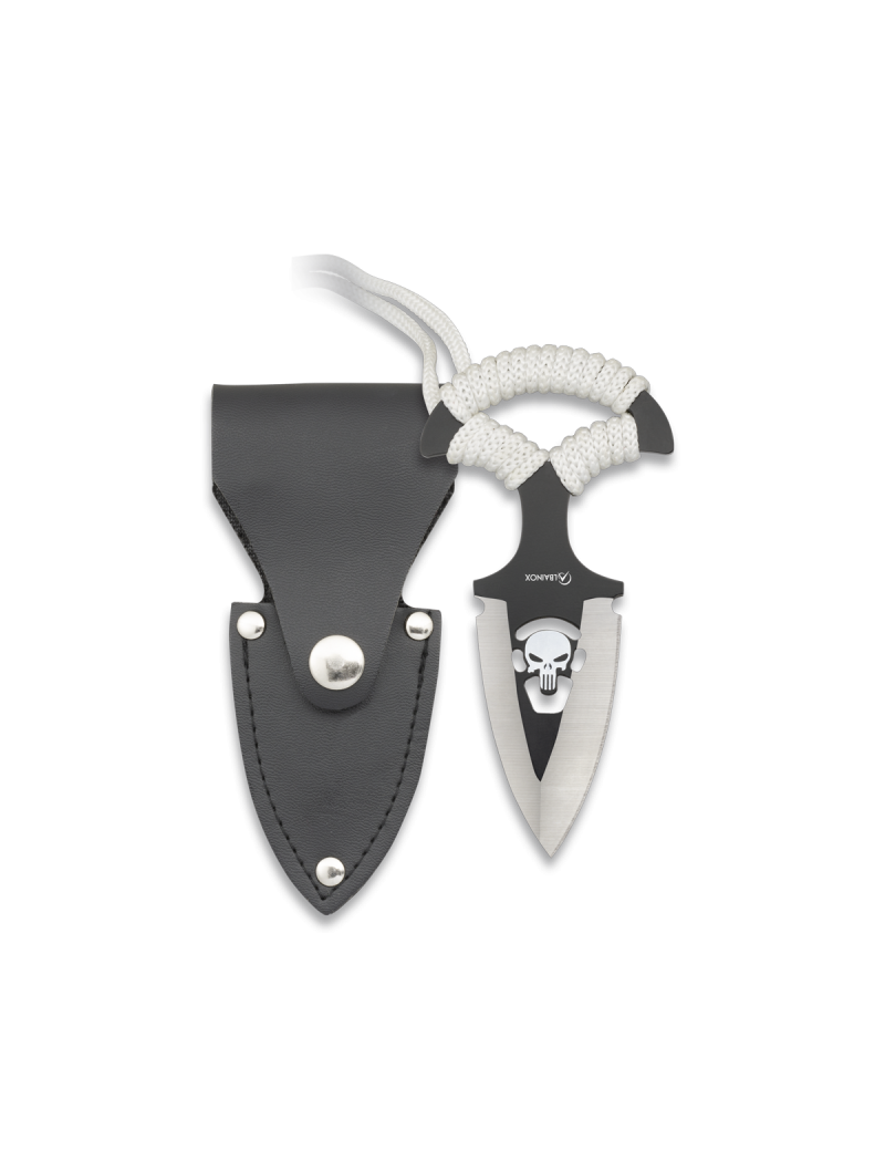 COUTEAU SKINNER MODÈLE SKULL AVEC ÉTUI, LAME 6,5 cm ALBAINOX [32452]